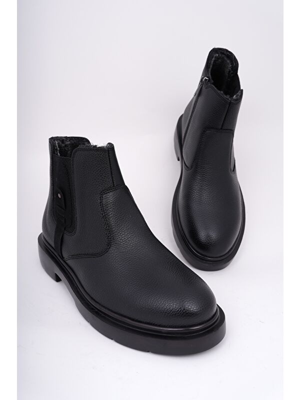 GERALT Fermuarlı İçi Kürklü Erkek Kışlık Bot - Görsel 2