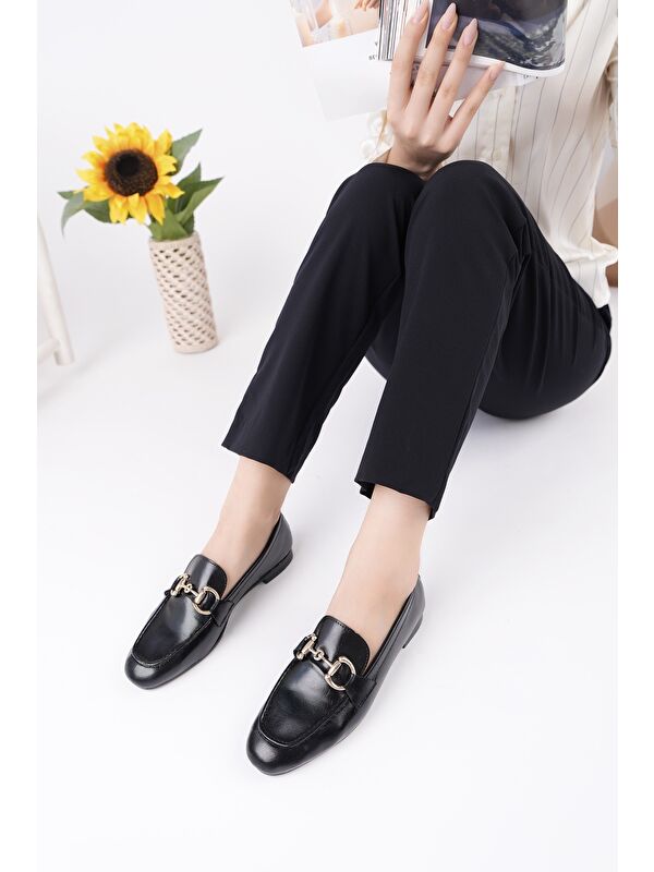 STRİDE Metal Tokalı Kadın Günlük Loafer Ayakkabı - Görsel 6