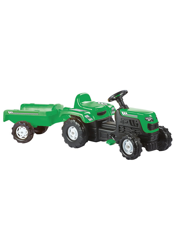 Dolu Oyuncak Romorklu Traktor - Yeşil
