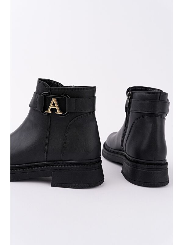 VENTOZA Kemer ve Toka Detaylı Fermuarlı Kadın Bot - Görsel 4