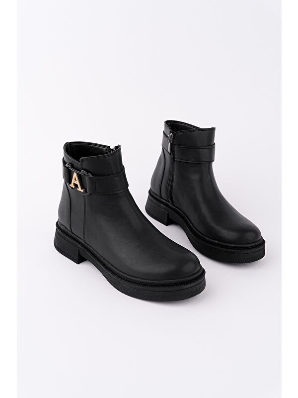 VENTOZA Kemer ve Toka Detaylı Fermuarlı Kadın Bot - Görsel 5