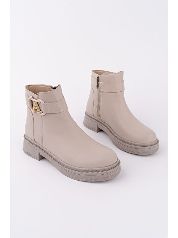 VENTOZA Kemer ve Toka Detaylı Fermuarlı Kadın Bot - Görsel 3