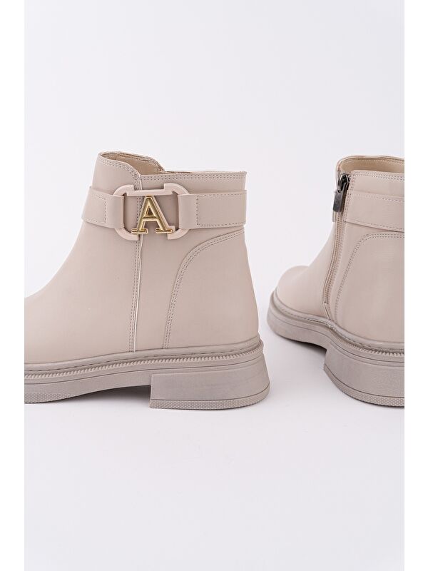 VENTOZA Kemer ve Toka Detaylı Fermuarlı Kadın Bot - Görsel 4