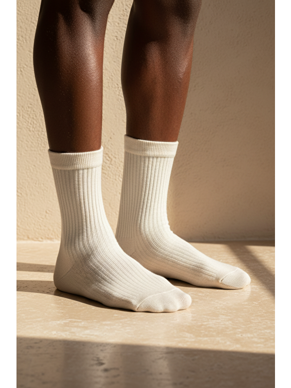 Katia And Bony Unisex Basic Bej Soket Çorap