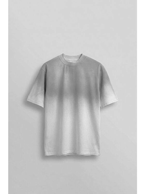 Abluka Online Erkek Oversize Yıkamalı Premium T-Shirt Beyaz