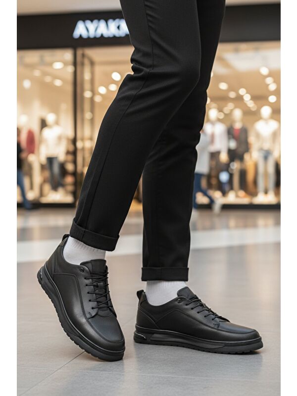 Ayakmod Siyah Ayakmod Nubuk Hakiki Deri Erkek Casual Ayakkabı 138 M