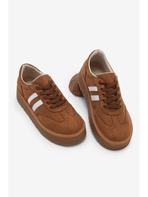 Tonny Black Kahverengi Tonny Black Süet Rahat Kadın Kadın Kalıp Sneaker