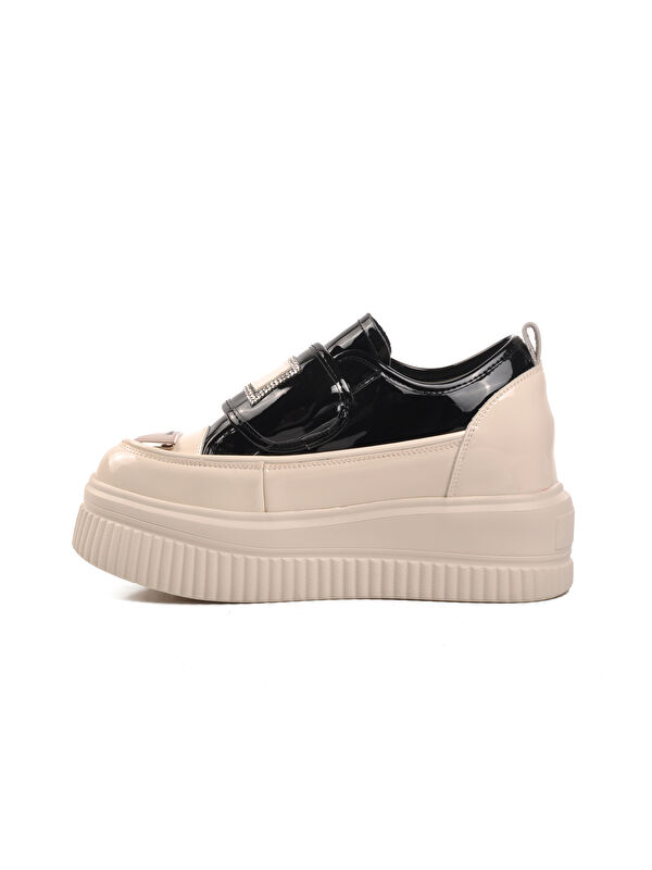 Siyah Gizli Topuklu Kadın Sneaker 24K373 - Görsel 3