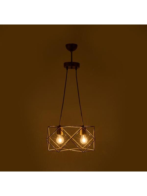 Nisa Luce Zambak 2'li Sıralı Avize - Eskitme - 75x50x50 cm