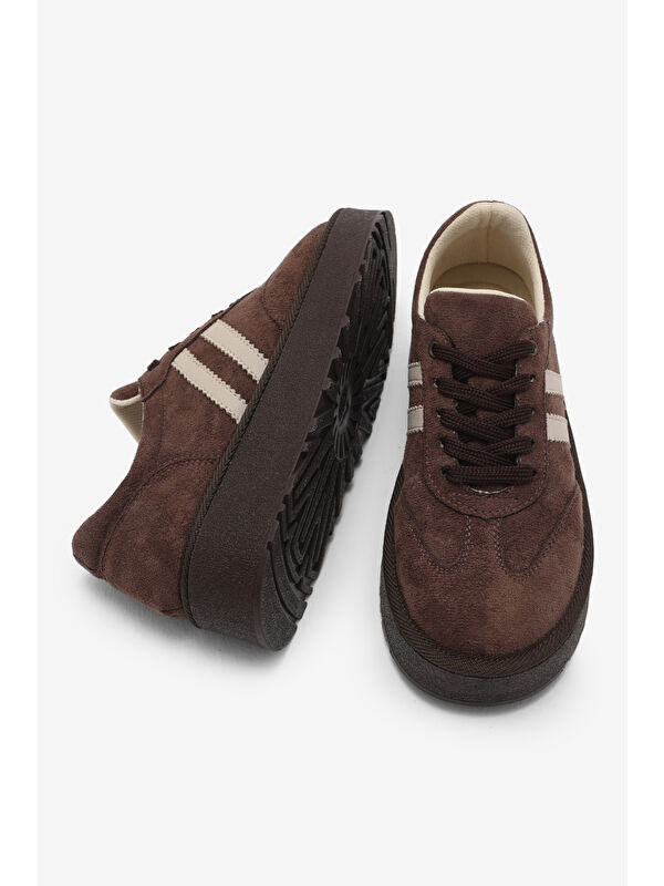 Tonny Black Kahverengi Tonny Black Süet Rahat Kadın Kadın Kalıp Sneaker