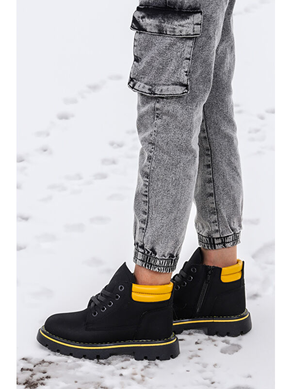 Fermuarlı Erkek Çocuk Bot Ayakkabı Arz 4552 - Görsel 3