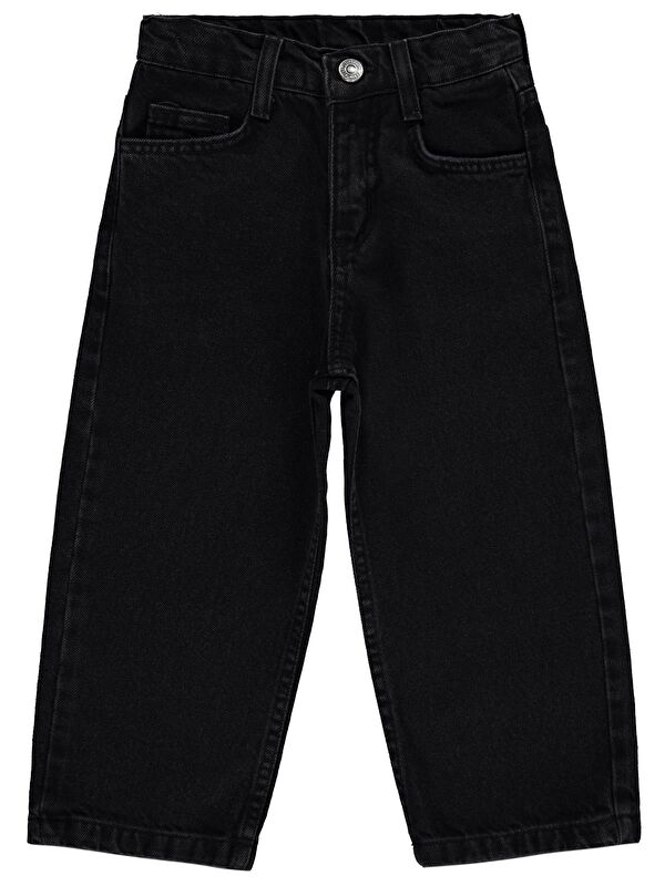 Civil Boys Baggy Kalıp 2-5 Yaş Pantolon Jean - Siyah 5-6 Yaş