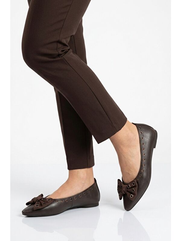 Ayakmod Bej Ayakmod Hafif Esnek Kadın Babet Ayakkabı 351092 Z