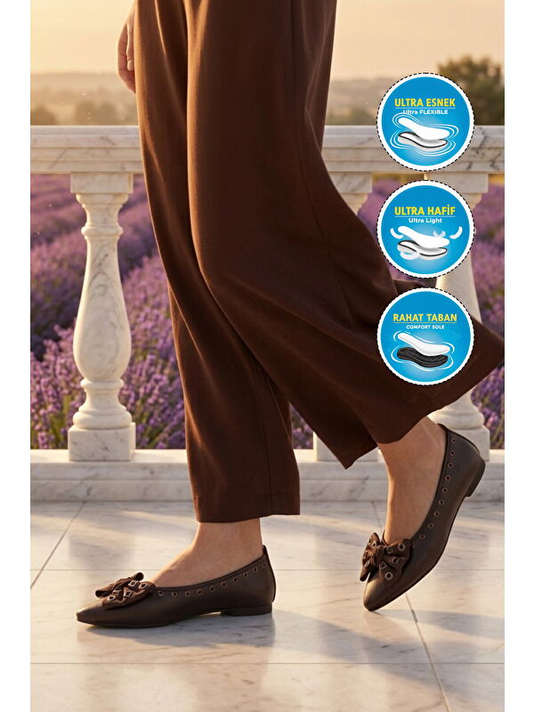 Ayakmod Bej Ayakmod Hafif Esnek Kadın Babet Ayakkabı 351092 Z
