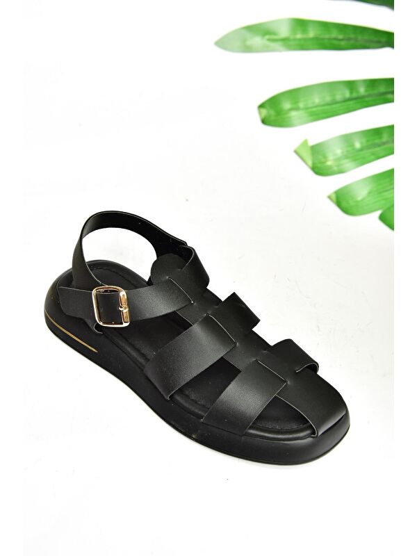 S5181060 Siyah Kadın Sandalet - Görsel 8