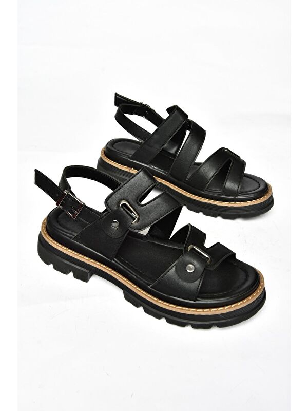 S9960755 Siyah Kadın Sandalet - Görsel 4