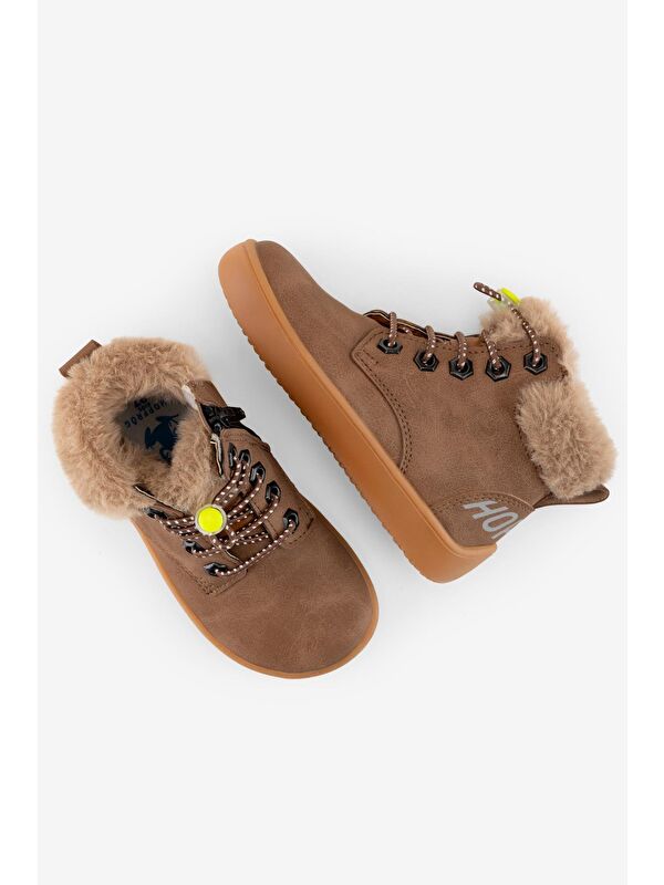 Hopfrög Pembe Hopfrög Furry Nubuk Boots Barefoot Çocuk Botu