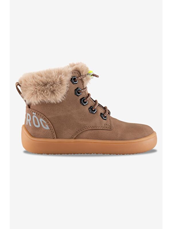 Hopfrög Pembe Hopfrög Furry Nubuk Boots Barefoot Çocuk Botu