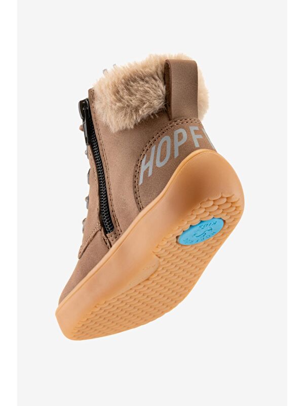 Hopfrög Pembe Hopfrög Furry Nubuk Boots Barefoot Çocuk Botu