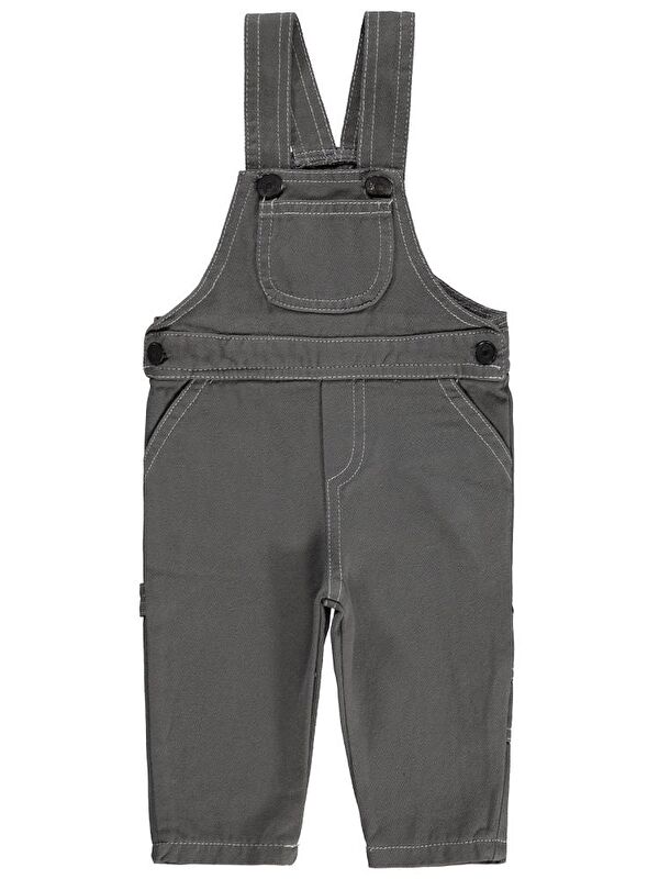 Civil Baby Arlo Overalls 6-18 Ay Salopet - Gri 6-9 Ay