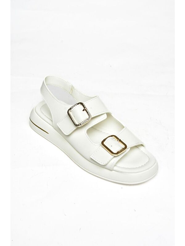 S5181083 Beyaz Kadın Sandalet - Görsel 6
