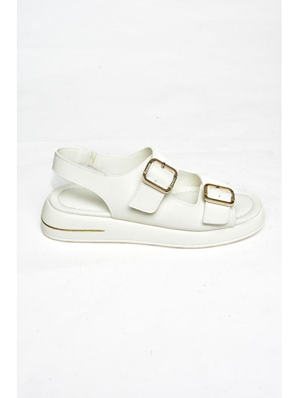 S5181083 Beyaz Kadın Sandalet - Görsel 7