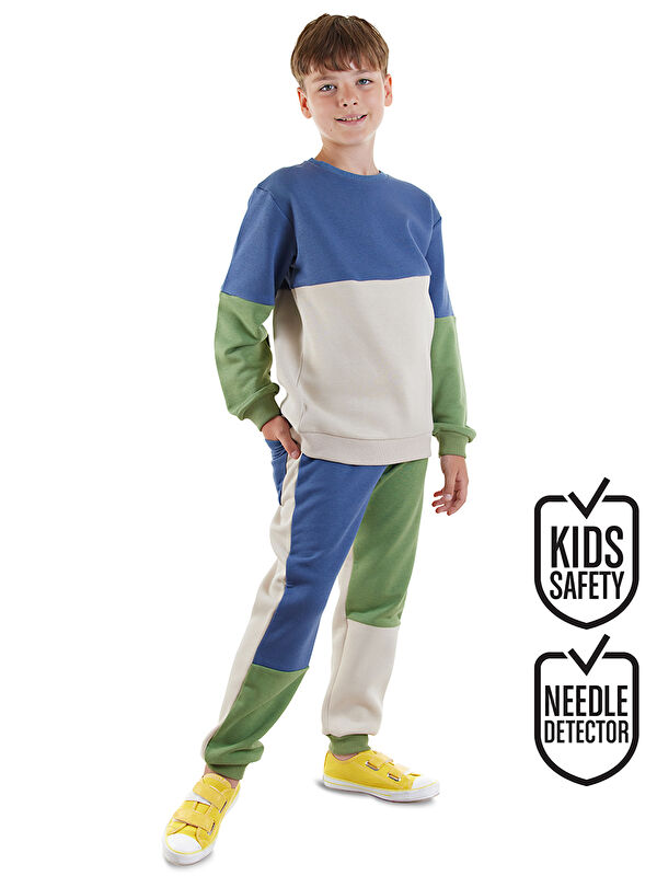 Denokids Renk Bloklu Erkek Çocuk Eşofman Takım