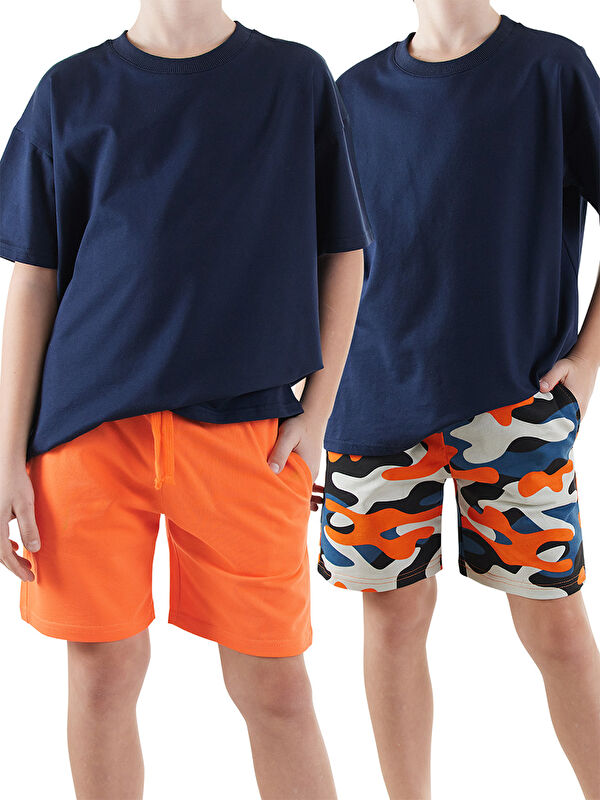 Denokids Erkek Çocuk Basic 2'li Şort Takım