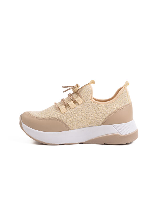 Bej Anorak Taşlı Kadın Casual Ayakkabı 702465 Z - Görsel 3