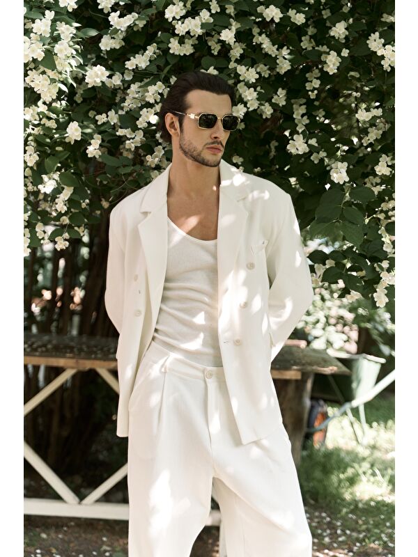 Bohemai Ayyubay Ekru Erkek Blazer Ceket