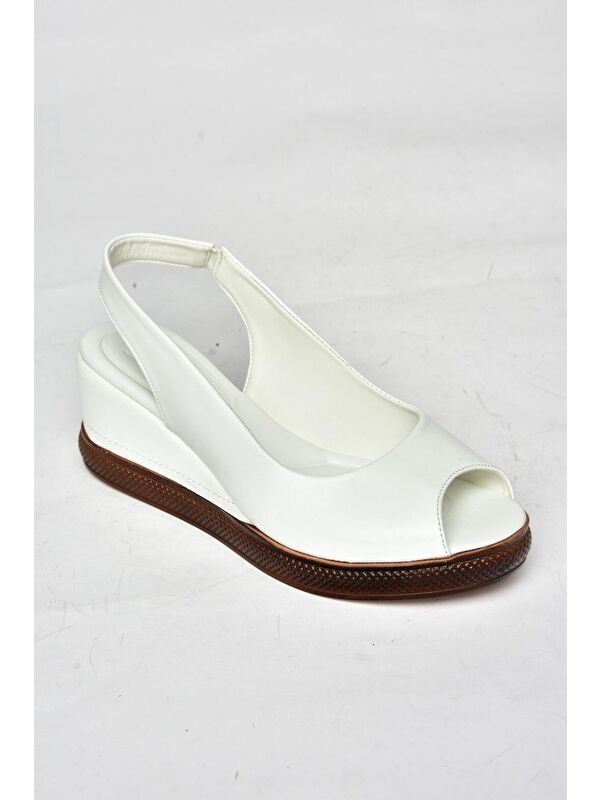 S6743070 Beyaz Kadın Sandalet - Görsel 3