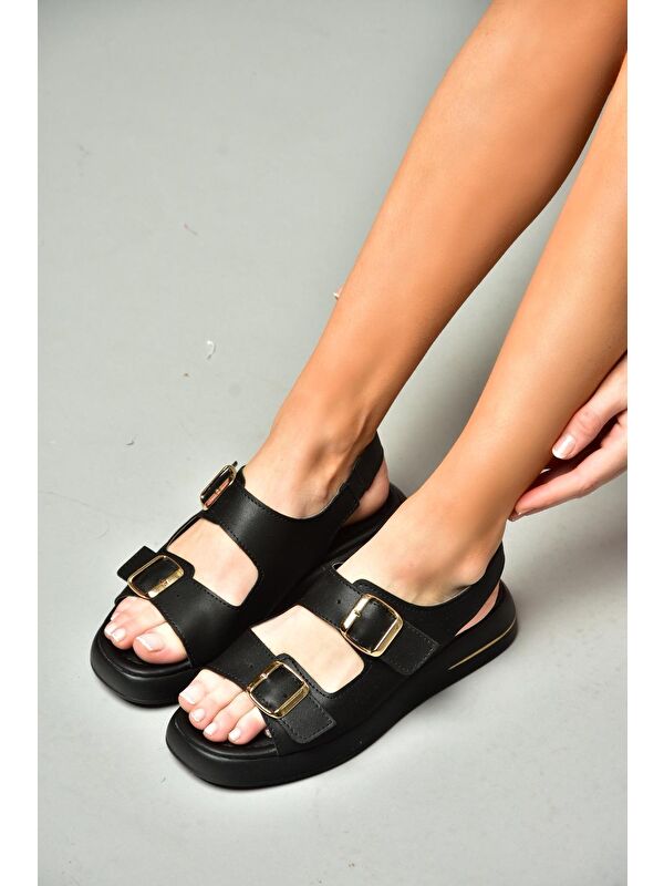 S5181083 Siyah Kadın Sandalet - Görsel 5