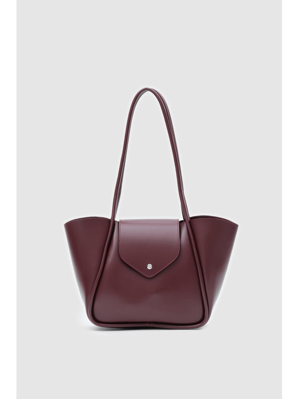 Shulebags Petre Makyaj Çantalı Omuz Çantası Bordo