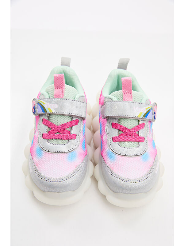 Balloon Işıklı Kız Okul Öncesi Gümüş Spor Ayakkabı - Görsel 2