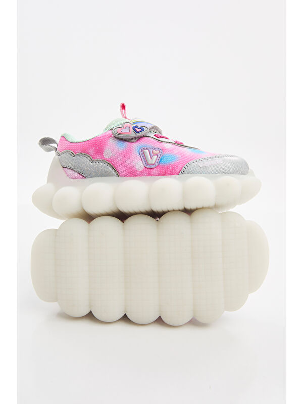 Balloon Işıklı Kız Okul Öncesi Gümüş Spor Ayakkabı - Görsel 6