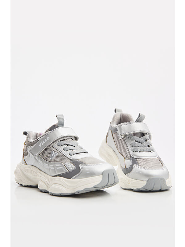 Tag Basic Kız Çocuk Gümüş Spor Ayakkabı - Görsel 2