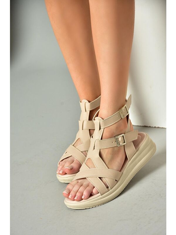 S3149121 Bej Kadın Sandalet - Görsel 3