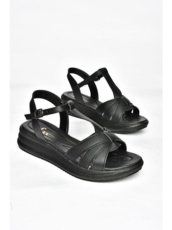 S3149140 Siyah Kadın Sandalet - Görsel 4