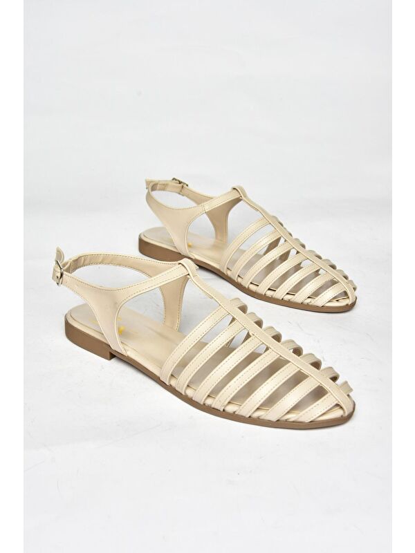 S3149601 Bej Kadın Sandalet - Görsel 4