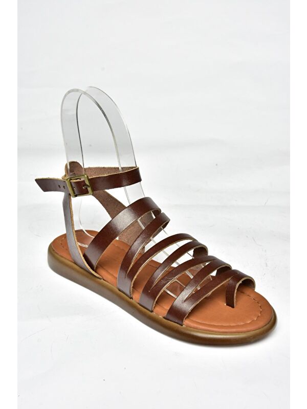 S2910161 Kahverengi Kadın Sandalet - Görsel 3