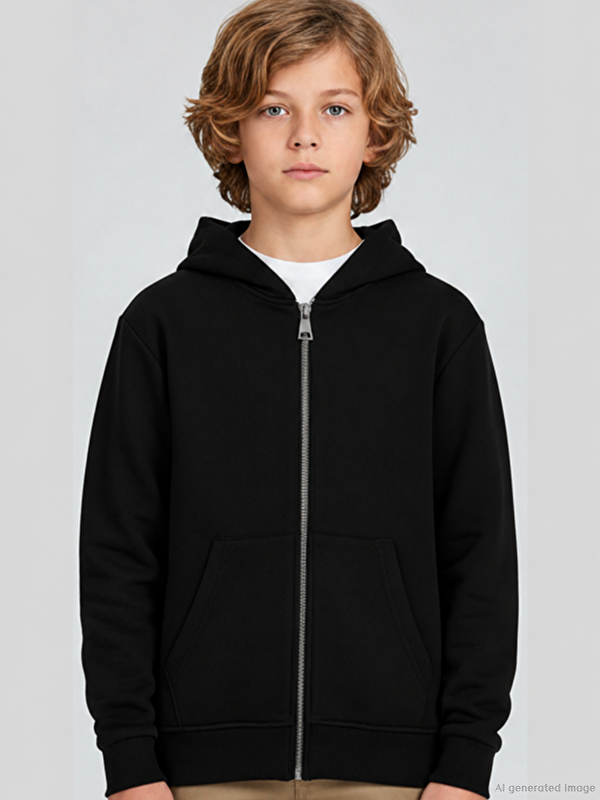 Alg Kapüşonlu Erkek Çocuk Fermuarlı Sweatshirt