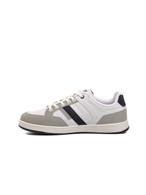 Suzhou Beyaz Bağcıklı Erkek Sneaker - Görsel 3