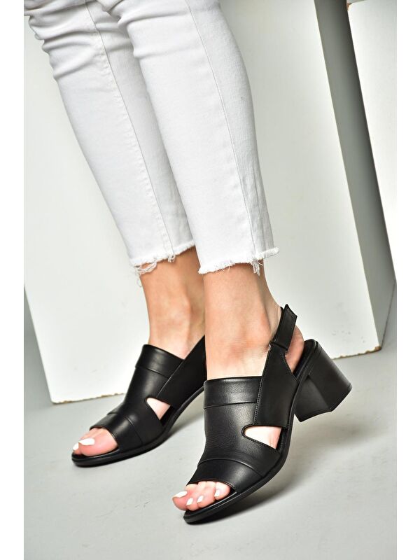 P5554523 Siyah Kadın Sandalet - Görsel 7