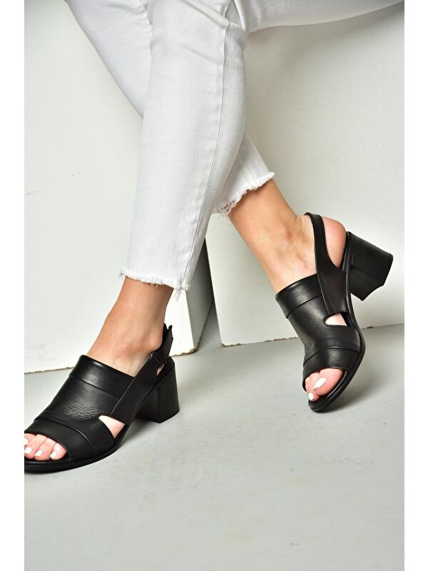 P5554523 Siyah Kadın Sandalet - Görsel 5