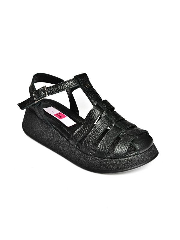 P5550505 Siyah Kadın Sandalet - Görsel 3