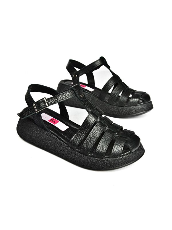 P5550505 Siyah Kadın Sandalet - Görsel 4