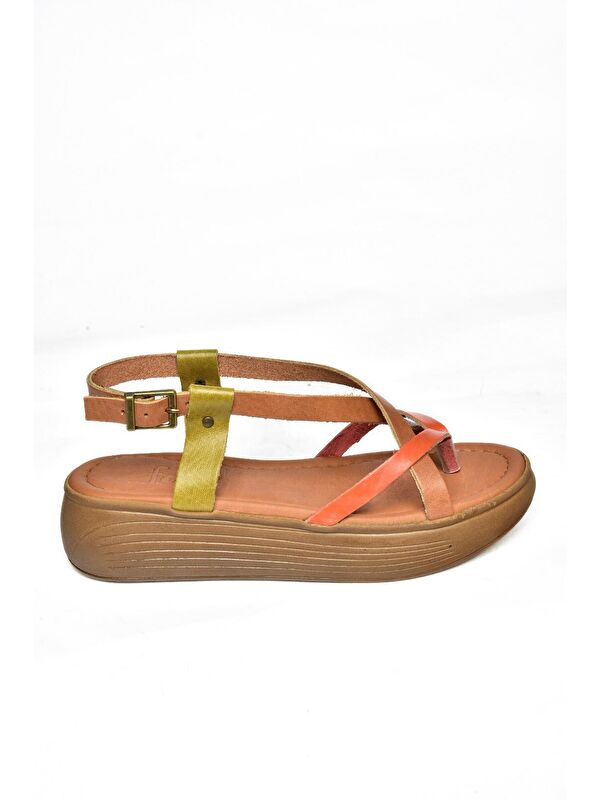 M2910507 Turuncu Kadın Sandalet - Görsel 3