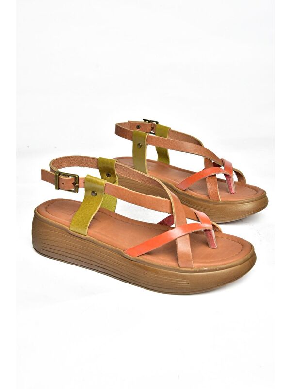 M2910507 Turuncu Kadın Sandalet - Görsel 4