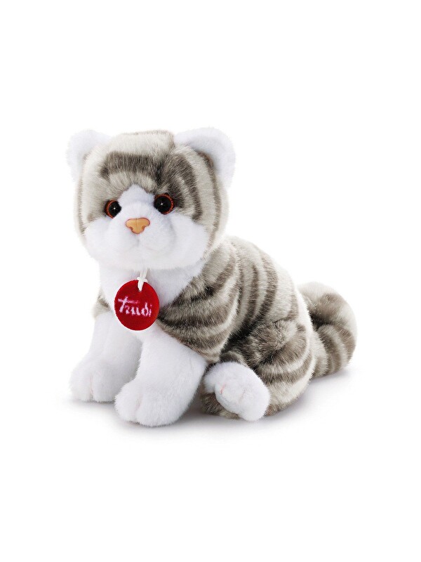 Trudi Kitten Brad White Grey Pelüş 20cm