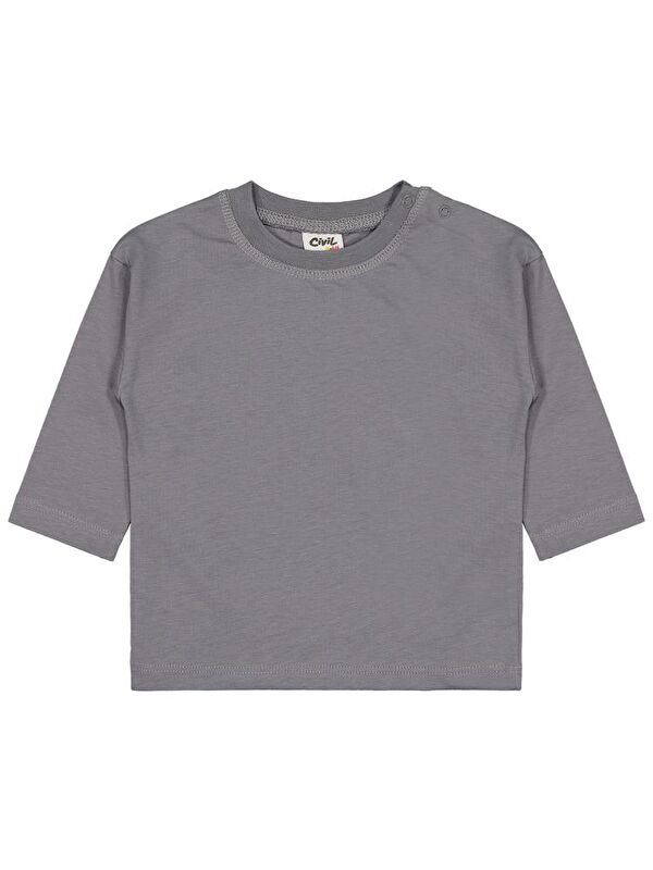 Civil Baby Basic 6-18 Ay Sweatshirt - Gri 9-12 Ay